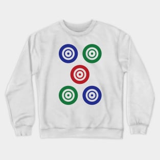 Five Circle Wheel Dot Wu Tong 筒 Tile. It's Mahjong Time! Crewneck Sweatshirt